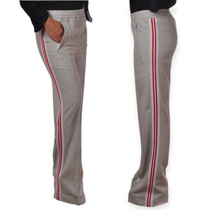 Dondup Glitter Trousers Silver Red Striped Track Pants Size Large NWT MSRP 441